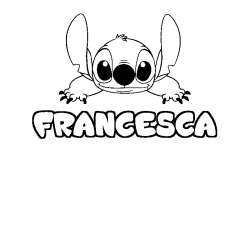 Coloración del nombre FRANCESCA - decorado Stitch