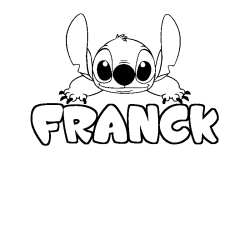 Coloración del nombre FRANCK - decorado Stitch