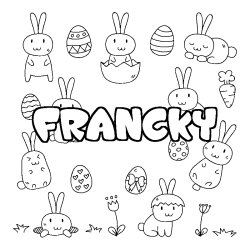 Coloración del nombre FRANCKY - decorado Pascua