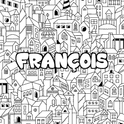 Coloración del nombre FRANÇOIS - decorado ciudad