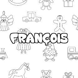 Coloración del nombre FRANÇOIS - decorado juguetes