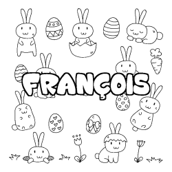 Coloración del nombre FRANÇOIS - decorado Pascua