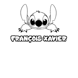 Coloración del nombre FRANÇOIS-XAVIER - decorado Stitch