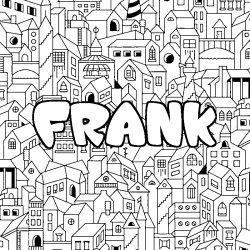 Coloración del nombre FRANK - decorado ciudad