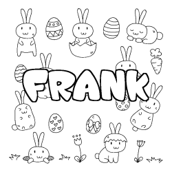 Coloración del nombre FRANK - decorado Pascua