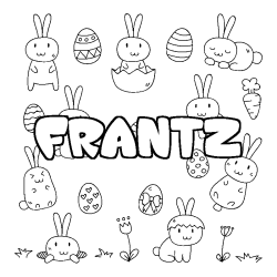 Coloración del nombre FRANTZ - decorado Pascua