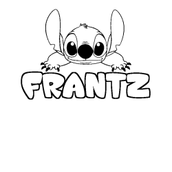 Coloración del nombre FRANTZ - decorado Stitch