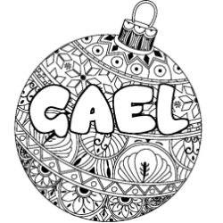 Coloración del nombre GAEL - decorado bola de Navidad