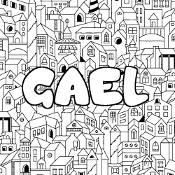 Coloración del nombre GAEL - decorado ciudad