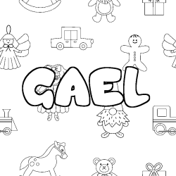 Coloración del nombre GAEL - decorado juguetes