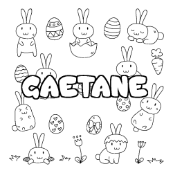 Coloración del nombre GAETANE - decorado Pascua