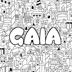 Coloración del nombre GAIA - decorado ciudad