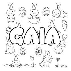 Coloración del nombre GAIA - decorado Pascua