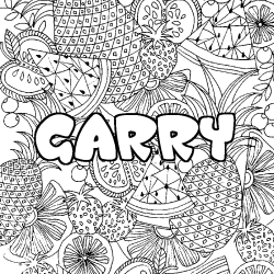 Coloración del nombre GARRY - decorado mandala de frutas