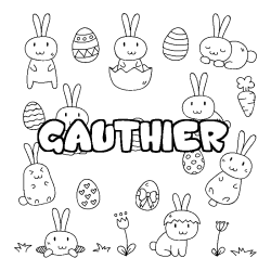 Coloración del nombre GAUTHIER - decorado Pascua