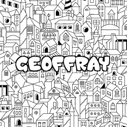 Coloración del nombre GEOFFRAY - decorado ciudad