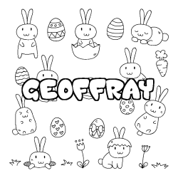 Coloración del nombre GEOFFRAY - decorado Pascua