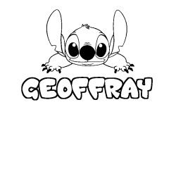 Coloración del nombre GEOFFRAY - decorado Stitch