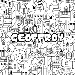 Coloración del nombre GEOFFROY - decorado ciudad