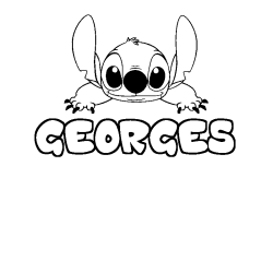 Coloración del nombre GEORGES - decorado Stitch