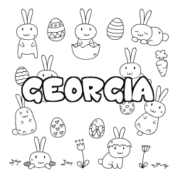 Coloración del nombre GEORGIA - decorado Pascua