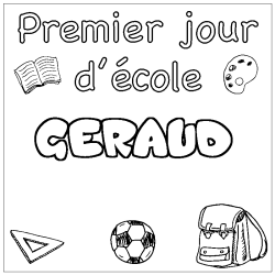 Coloración del nombre GERAUD - decorado primer día de escuela