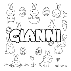 Coloración del nombre GIANNI - decorado Pascua