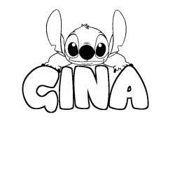 Dibujo para colorear GINA - decorado Stitch