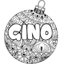 Coloración del nombre GINO - decorado bola de Navidad