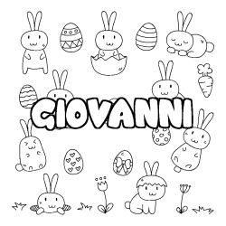 Coloración del nombre GIOVANNI - decorado Pascua