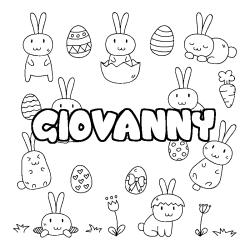 Coloración del nombre GIOVANNY - decorado Pascua