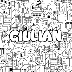 Coloración del nombre GIULIAN - decorado ciudad