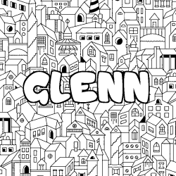 Coloración del nombre GLENN - decorado ciudad