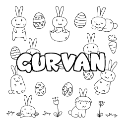 Coloración del nombre GURVAN - decorado Pascua