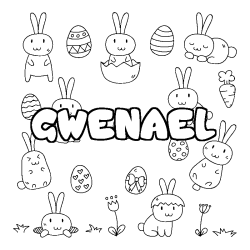 Coloración del nombre GWENAEL - decorado Pascua