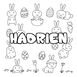 Dibujo para colorear HADRIEN - decorado Pascua