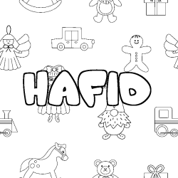 Coloración del nombre HAFID - decorado juguetes