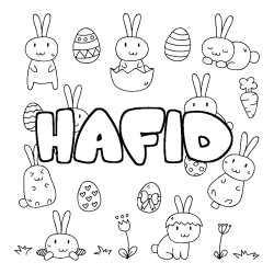 Dibujo para colorear HAFID - decorado Pascua