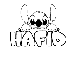 Dibujo para colorear HAFID - decorado Stitch