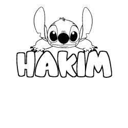 Dibujo para colorear HAKIM - decorado Stitch