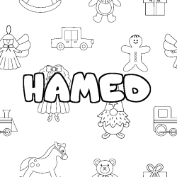 Coloración del nombre HAMED - decorado juguetes