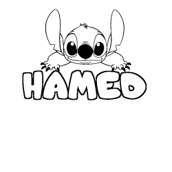 Dibujo para colorear HAMED - decorado Stitch