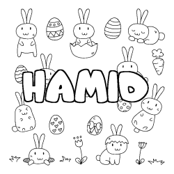 Dibujo para colorear HAMID - decorado Pascua