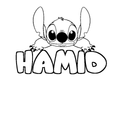 Dibujo para colorear HAMID - decorado Stitch