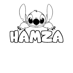 Dibujo para colorear HAMZA - decorado Stitch