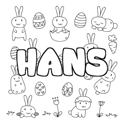 Dibujo para colorear HANS - decorado Pascua