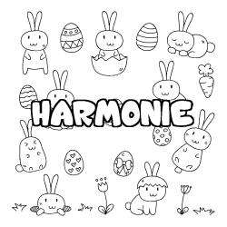 Coloración del nombre HARMONIE - decorado Pascua