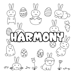 Coloración del nombre HARMONY - decorado Pascua