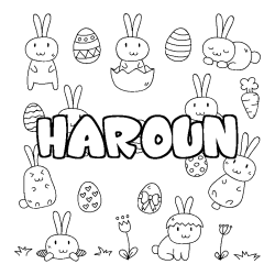 Dibujo para colorear HAROUN - decorado Pascua