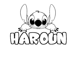 Dibujo para colorear HAROUN - decorado Stitch